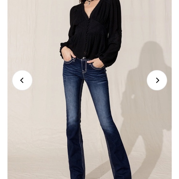 NWT miss me button down shirt black - Picture 2 of 11